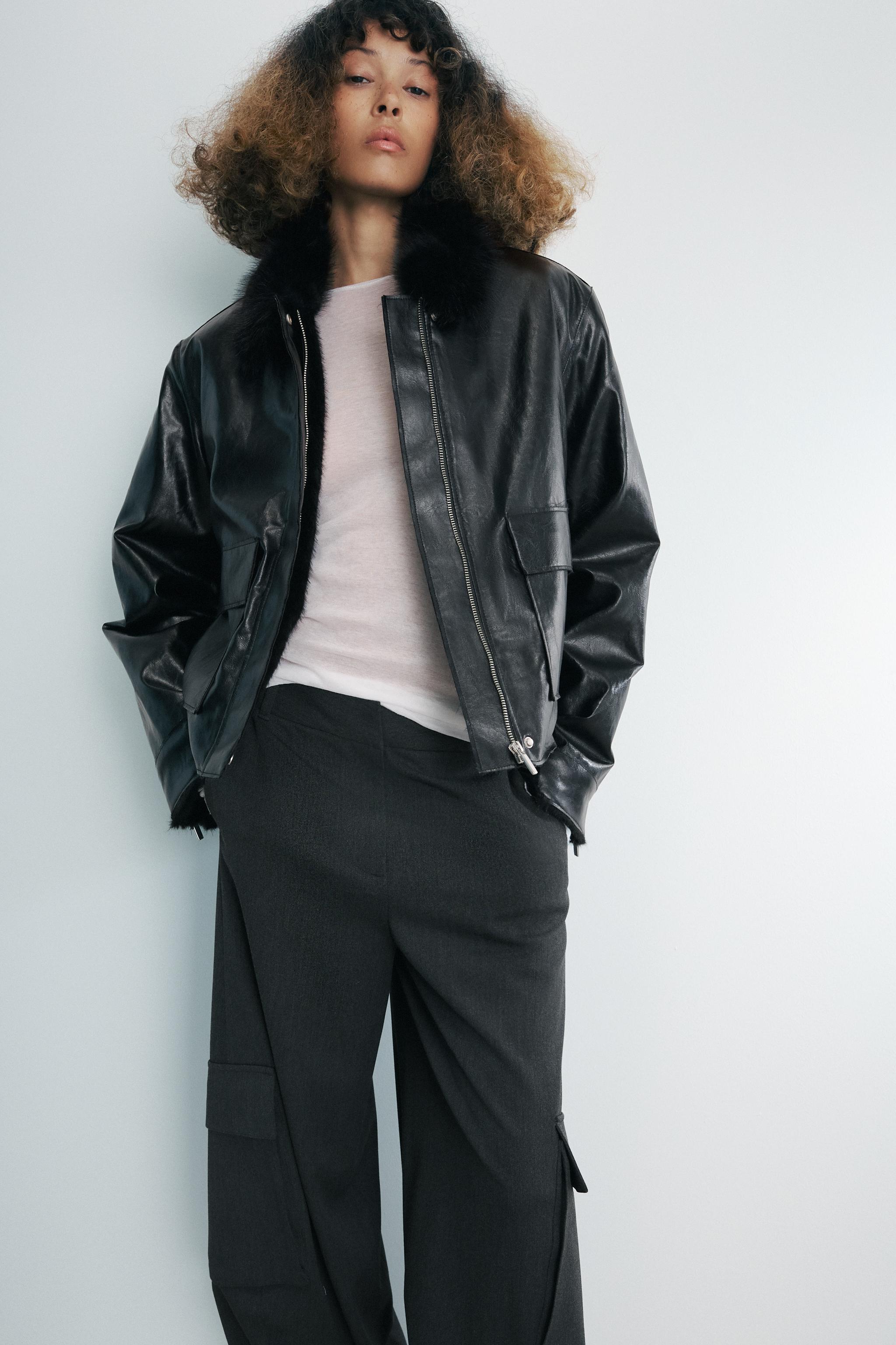 ZW COLLECTION FAUX LEATHER JACKET